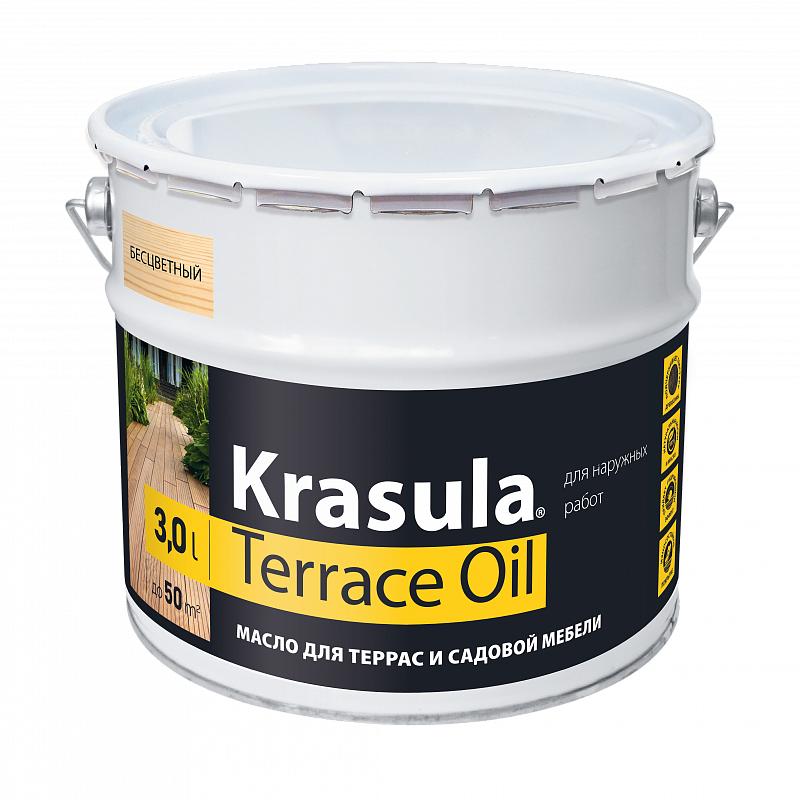Масло для террас и садовой мебели «Krasula®»-Terrace Oil