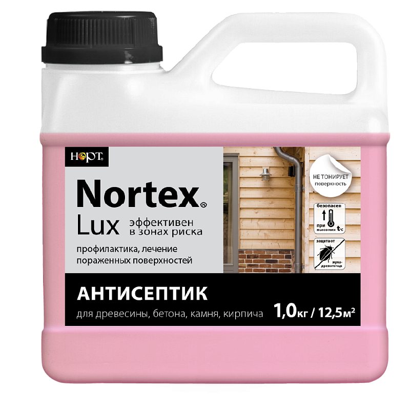 Антисептик «Nortex»-Lux для древесины, бетона, камня, кирпича